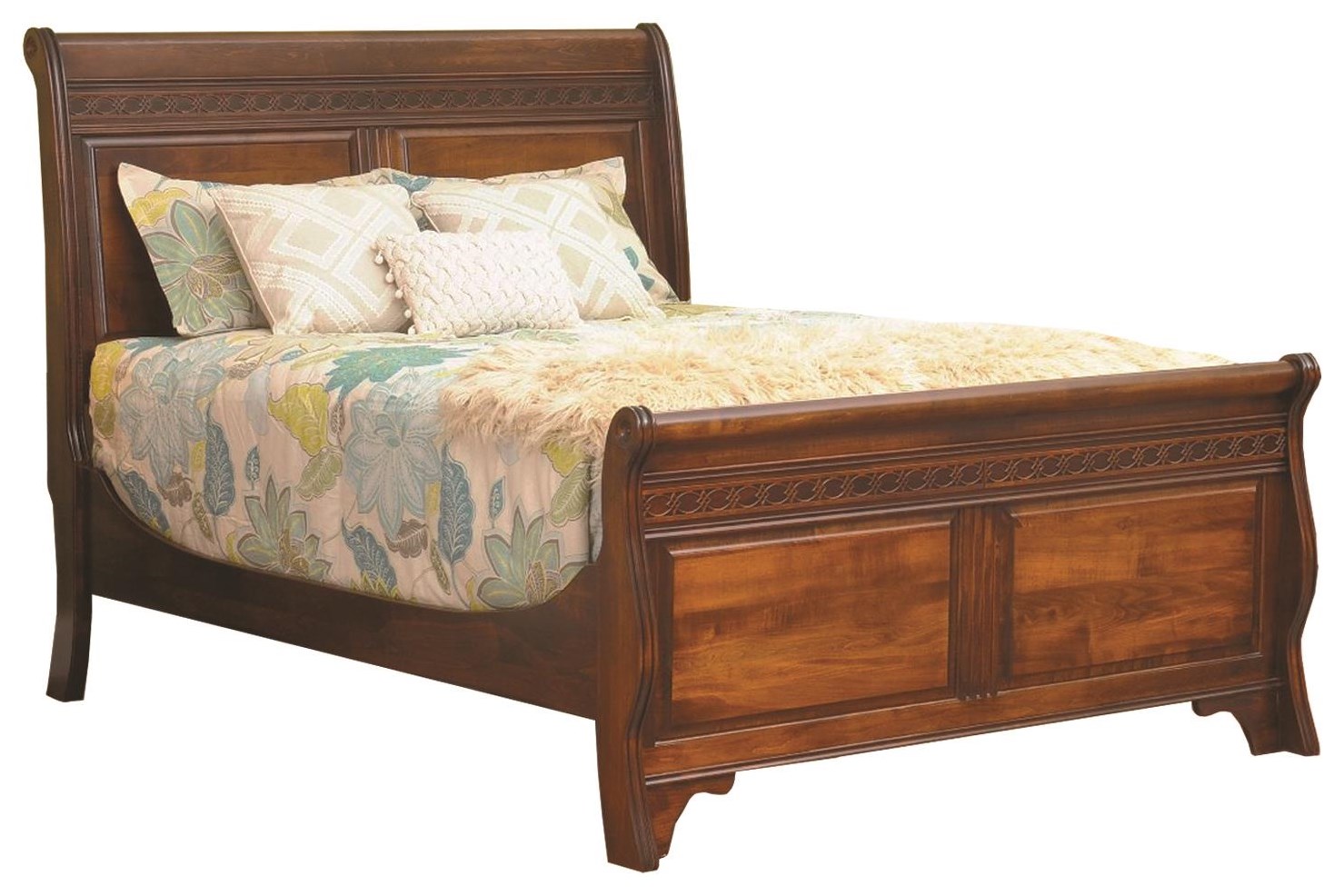 King single top sleigh bed